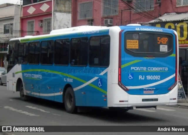 Viação Ponte Coberta RJ 190.092 na cidade de Nova Iguaçu, Rio de Janeiro, Brasil, por André Neves . ID da foto: 11431055.