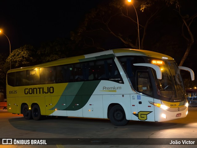 Empresa Gontijo de Transportes 18635 na cidade de Maringá, Paraná, Brasil, por João Victor. ID da foto: 11431440.