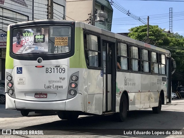 Viação VG B31109 na cidade de Rio de Janeiro, Rio de Janeiro, Brasil, por Luiz Eduardo Lopes da Silva. ID da foto: 11429960.