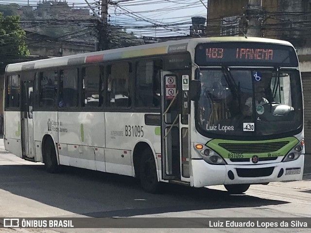 Viação VG B31095 na cidade de Rio de Janeiro, Rio de Janeiro, Brasil, por Luiz Eduardo Lopes da Silva. ID da foto: 11430774.