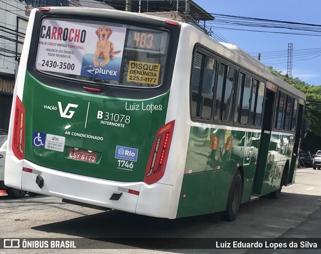 Viação VG B31078 na cidade de Rio de Janeiro, Rio de Janeiro, Brasil, por Luiz Eduardo Lopes da Silva. Número da foto: #11429941.