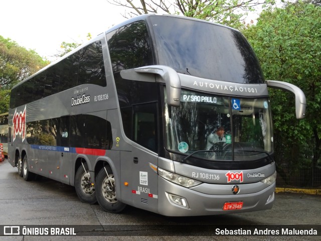 Auto Viação 1001 18300 na cidade de São Paulo, São Paulo, Brasil, por Sebastian Andres Maluenda. ID da foto: 11432253.