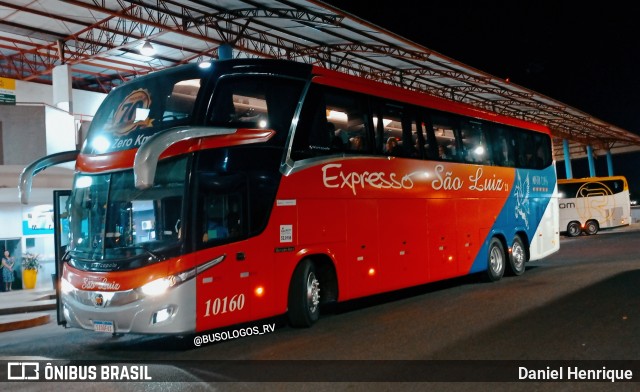 Expresso São Luiz 10160 na cidade de Rio Verde, Goiás, Brasil, por Daniel Henrique. ID da foto: 11434295.