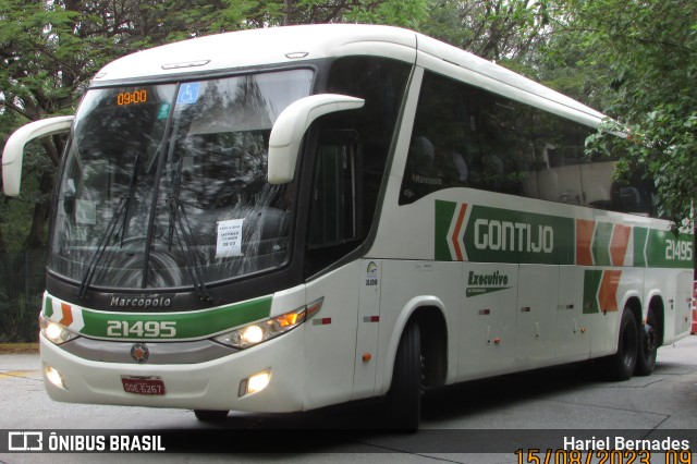 Empresa Gontijo de Transportes 21495 na cidade de São Paulo, São Paulo, Brasil, por Hariel Bernades. ID da foto: 11434898.