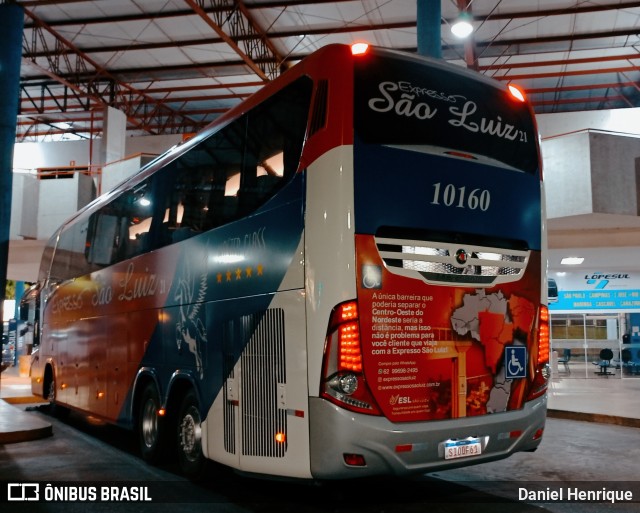 Expresso São Luiz 10160 na cidade de Rio Verde, Goiás, Brasil, por Daniel Henrique. Número da foto: #11434242.