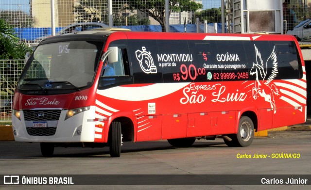 Expresso São Luiz 8090 na cidade de Goiânia, Goiás, Brasil, por Carlos Júnior. Número da foto: #11433888.