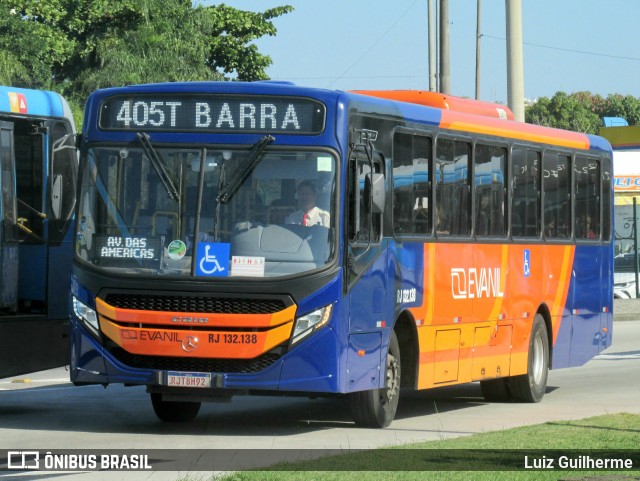 Evanil Transportes e Turismo RJ 132.138 na cidade de Rio de Janeiro, Rio de Janeiro, Brasil, por Luiz Guilherme. Número da foto: #11433450.