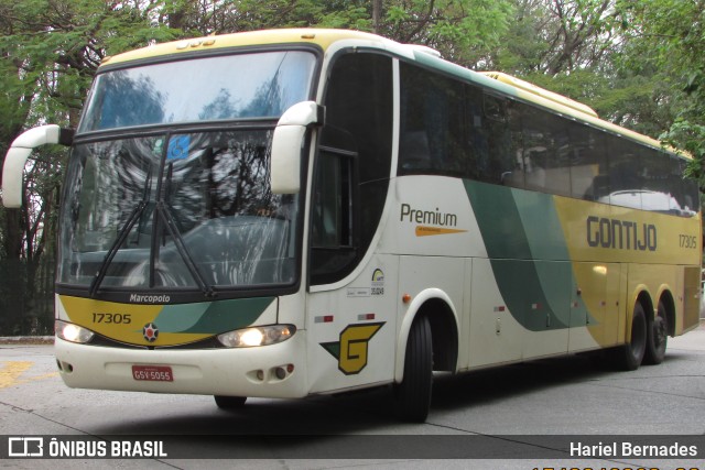 Empresa Gontijo de Transportes 17305 na cidade de São Paulo, São Paulo, Brasil, por Hariel Bernades. ID da foto: 11434843.