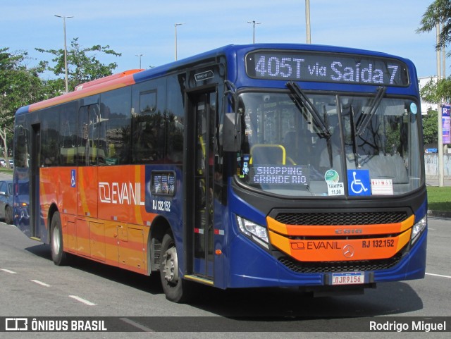 Evanil Transportes e Turismo RJ 132.152 na cidade de Rio de Janeiro, Rio de Janeiro, Brasil, por Rodrigo Miguel. ID da foto: 11436664.