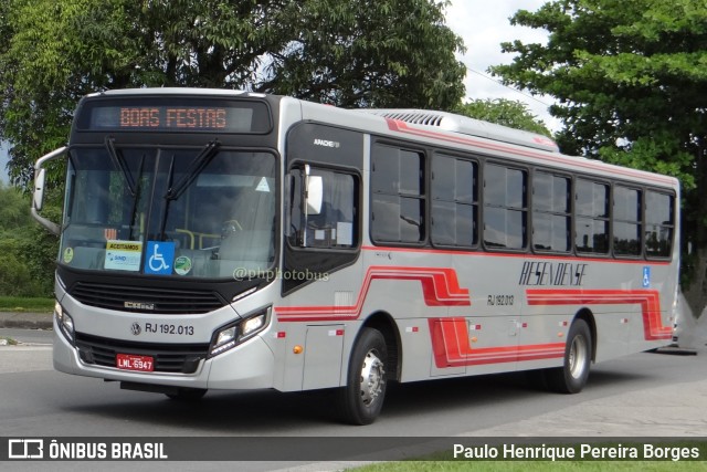 Viação Resendense RJ 192.013 na cidade de Resende, Rio de Janeiro, Brasil, por Paulo Henrique Pereira Borges. Número da foto: #11437591.