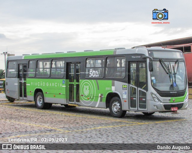 Viação Garcia 8985 na cidade de Londrina, Paraná, Brasil, por Danilo Augusto. ID da foto: 11435117.