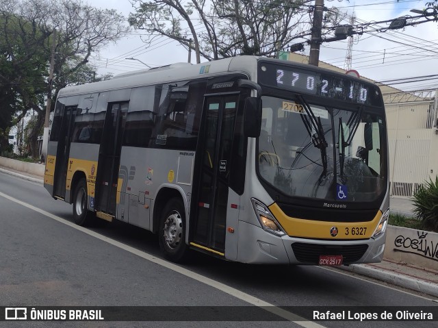 Transunião Transportes 3 6327 na cidade de São Paulo, São Paulo, Brasil, por Rafael Lopes de Oliveira. Número da foto: #11437784.