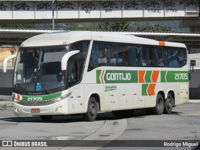 Empresa Gontijo de Transportes 21705 na cidade de Rio de Janeiro, Rio de Janeiro, Brasil, por Rodrigo Miguel. ID da foto: 11435852.